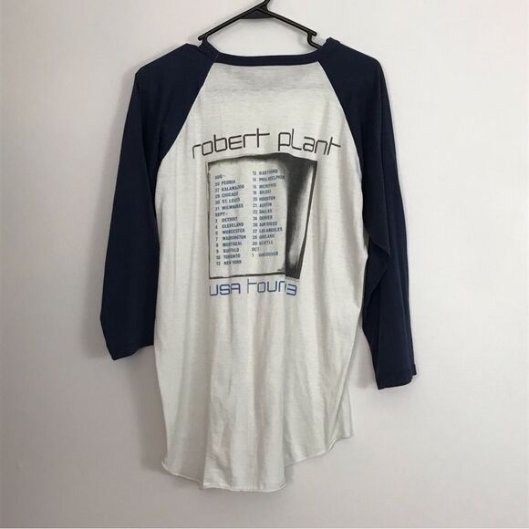 Vintage 80s 1983 Robert Plant USA Tour Tshirt Tee Mens Sz Large Screen Stars - Picture 4 of 7